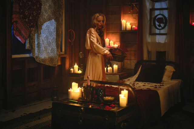 Gillian Anderson in Camp Miasma.