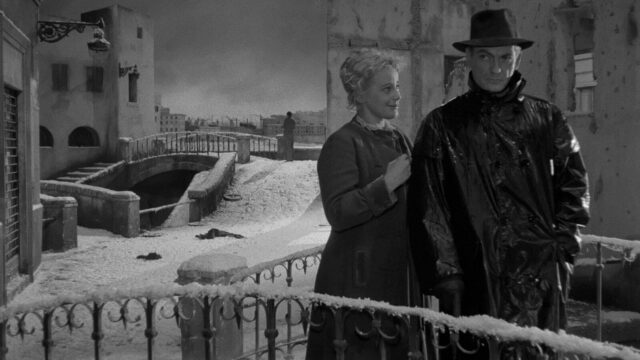 Maria Schell and Marcello Mastroianni in a scene from White Nights.