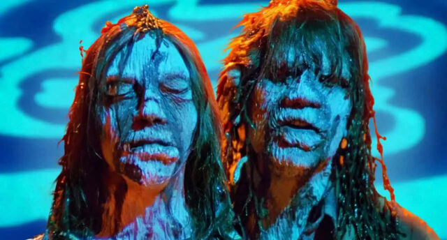 Gaylen Ross and Ted Danson in a scene from Creepshow.