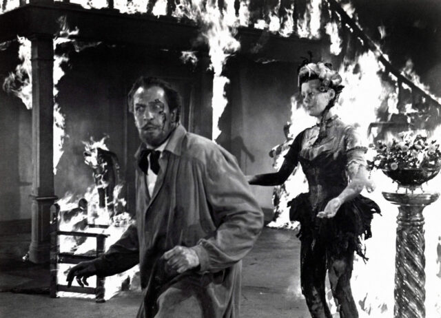 Vincent Price in a scene from House of Wax.