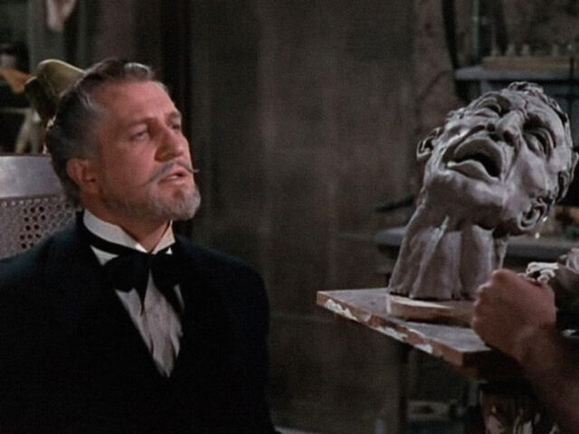Vincent Price in a scene from House of Wax.